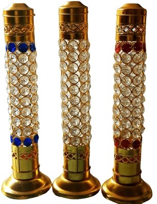 Brass crystal incense tower