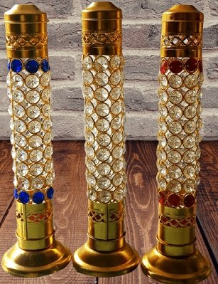 Brass crystal incense tower