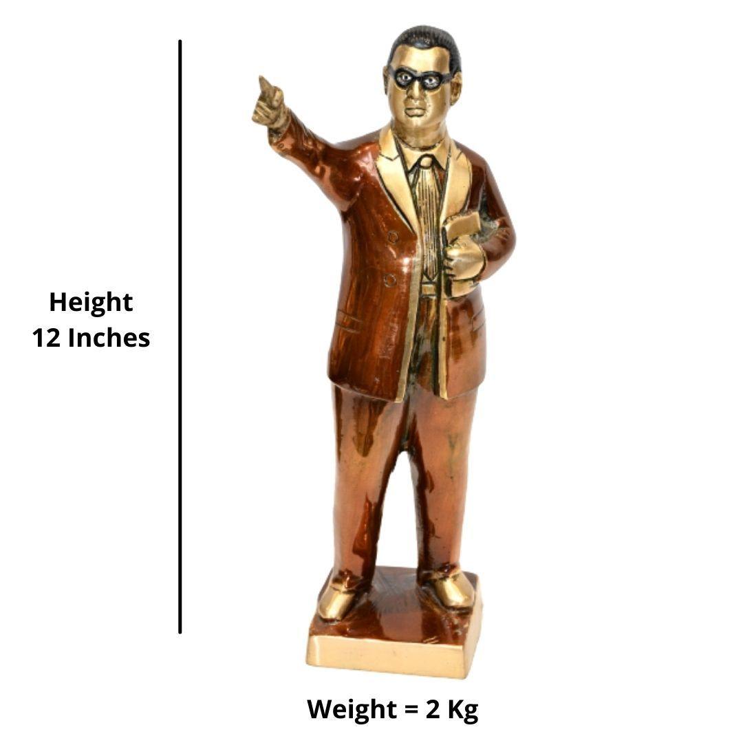 Brass Dr Bhim Rao Ambedkar (H 12 Inches, Weight 2 Kg)