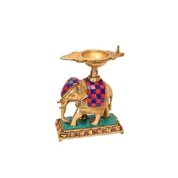 Brass Gaj Aarti (H 7 Inches, Weight 1.7 Kg)