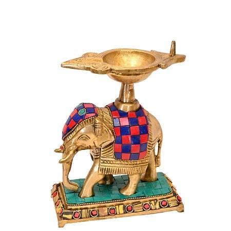Brass Gaj Aarti (H 7 Inches, Weight 1.7 Kg)