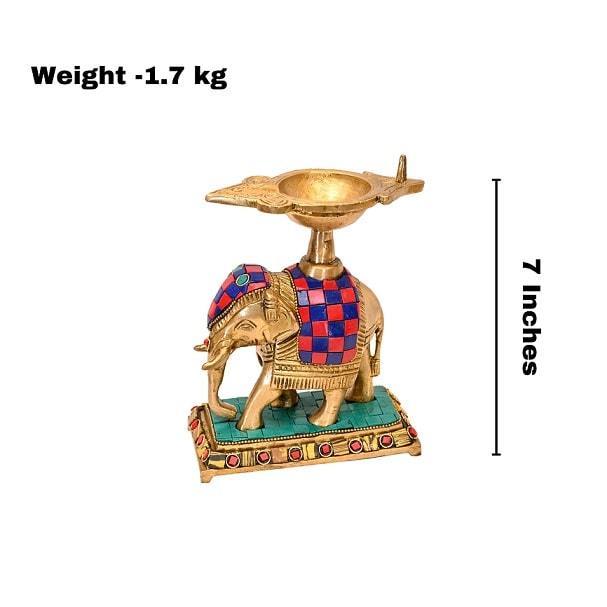 Brass Gaj Aarti (H 7 Inches, Weight 1.7 Kg)