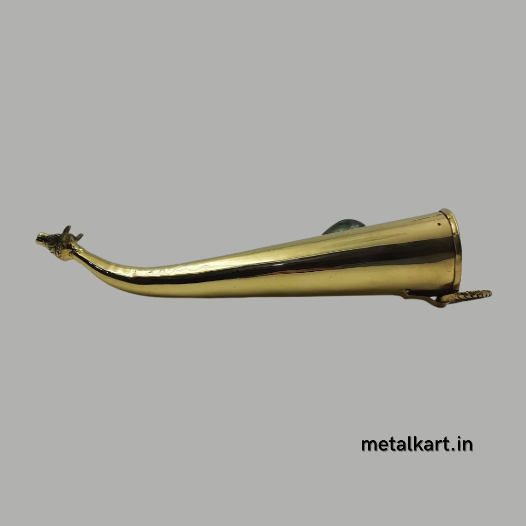 Brass Gaumukhi Shringi large for Abhishek