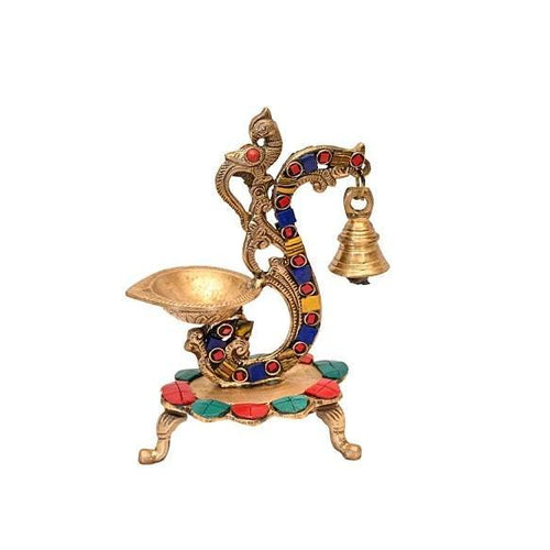 Brass Gyan Jyoti (H 8 Inches, Weight .5 Kg)