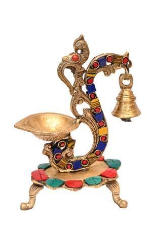Brass Gyan Jyoti (H 8 Inches, Weight .5 Kg)