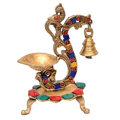 Brass Gyan Jyoti (H 8 Inches, Weight .5 Kg)