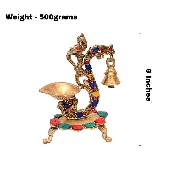 Brass Gyan Jyoti (H 8 Inches, Weight .5 Kg)