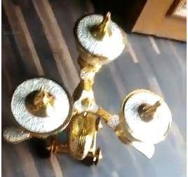 Brass Helicopter style dining table decor