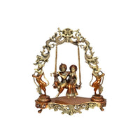 Thumbnail for Brass Jhoole wale Radha Krishna (H 17 Inches, Weight 6.5 Kg)