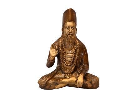 Brass Kabeer Das Ji (H 10.5 Inches, Weight 5.5 Kg)
