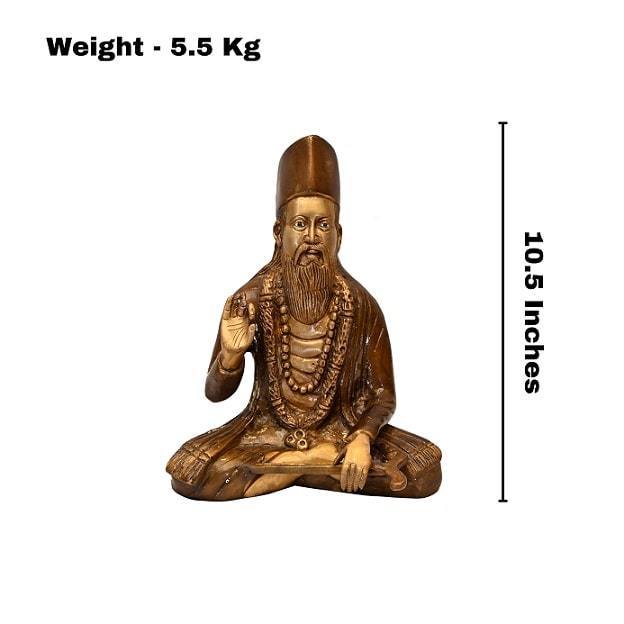 Brass Kabeer Das Ji (H 10.5 Inches, Weight 5.5 Kg)