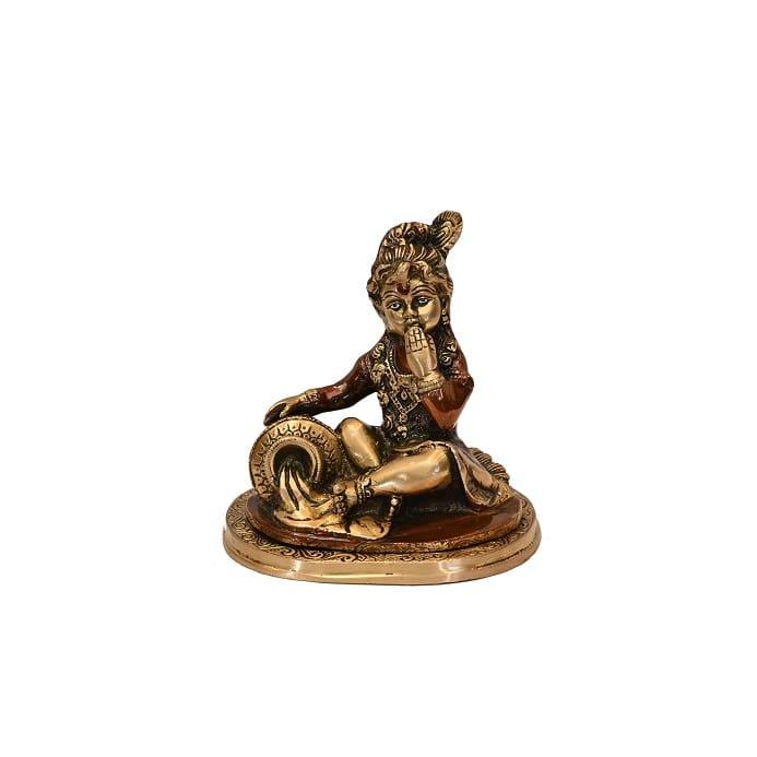Brass Kanhaiya Makhan chor (H 8 Inches, Weight 2.25 Kg)