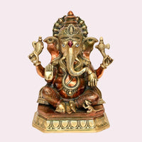 Thumbnail for Brass Lalbagcha Ganapati (H 15 Inches, Weight 11.5 Kg)