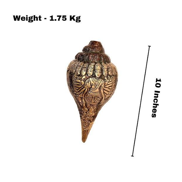 Brass Narayan Shankh (H 10 Inches, Weight 1.75 Kg)