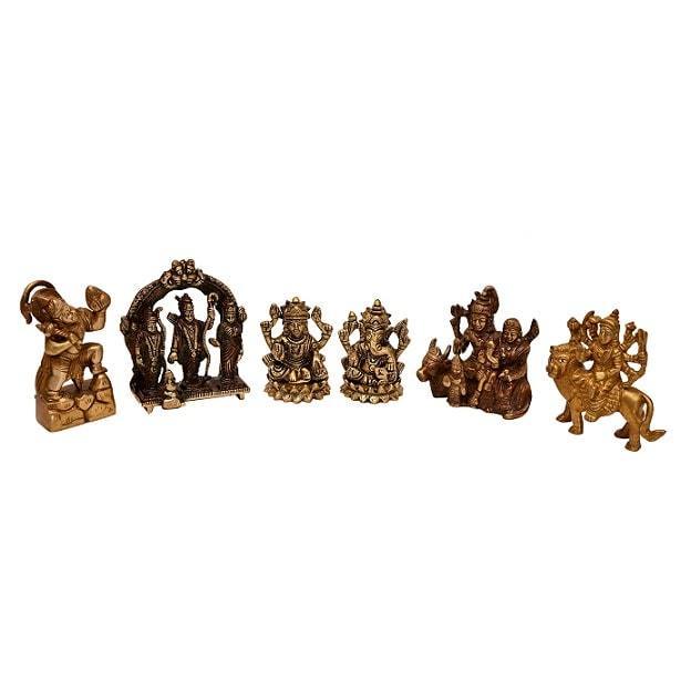 Brass Pagoda of Divinity (Pack of 5, 3-4 Inches, Weight 2 kg))