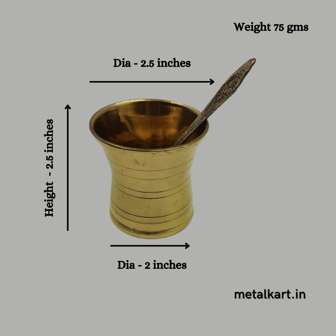 Brass Panchpatra with Achamani