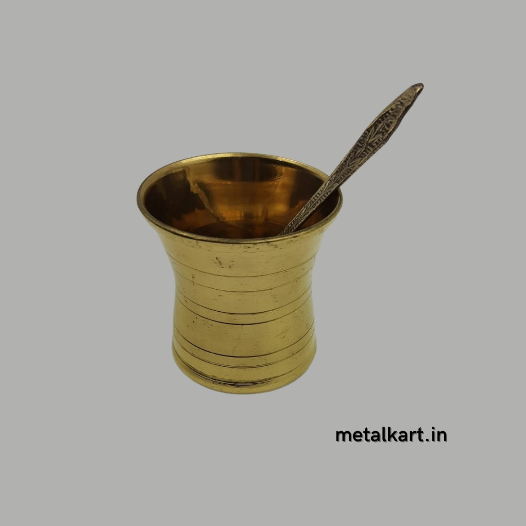Brass Panchpatra with Achamani