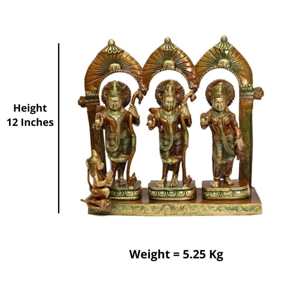 Brass Ram Darbar (H 12 Inches, Weight 5.25 Kg)