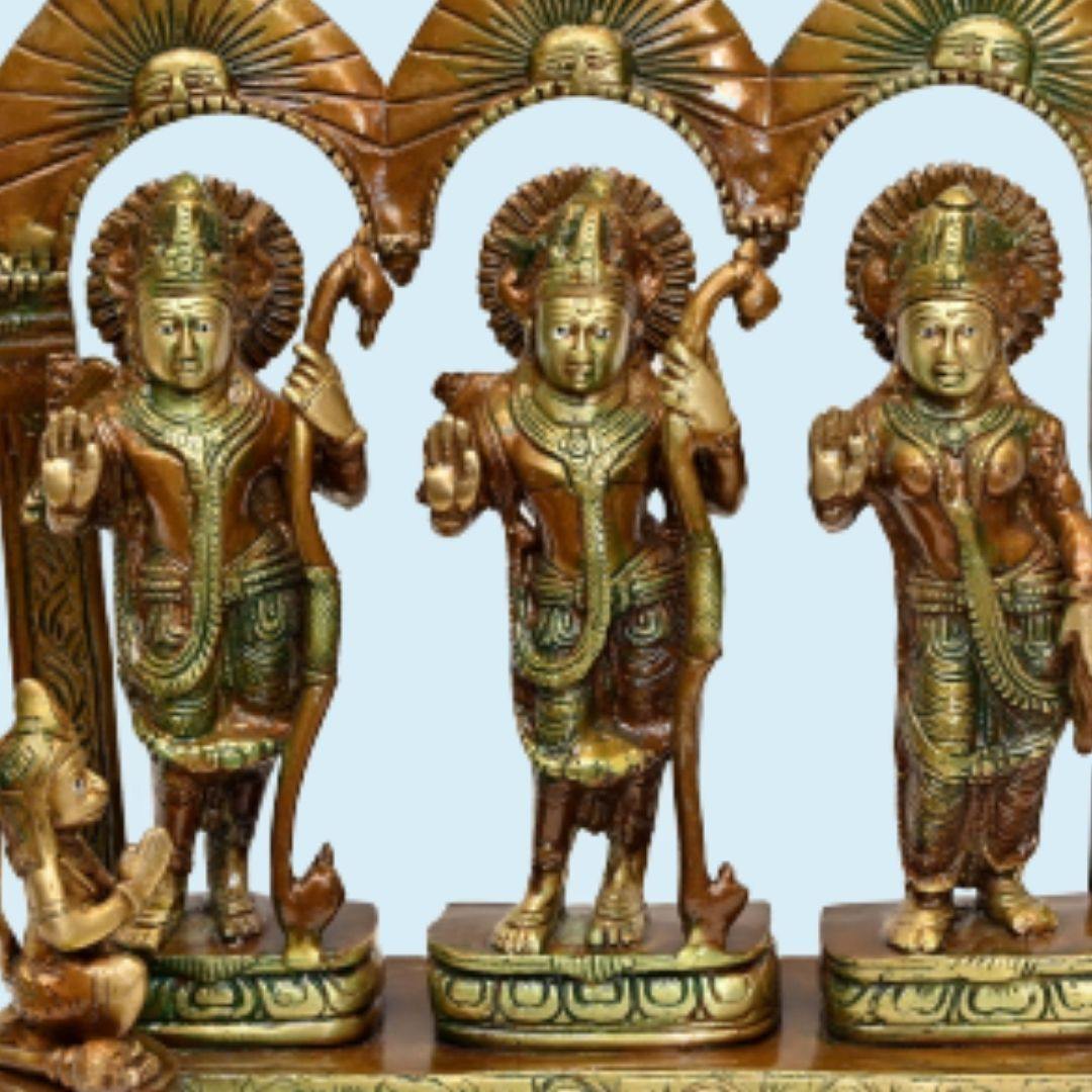 Brass Ram Darbar (H 12 Inches, Weight 5.25 Kg)