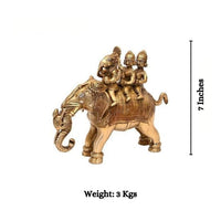 Thumbnail for Brass Riddhi Siddhi Ganesh Yatra (H 7 Inches, Weight 3 Kg)