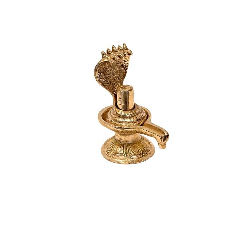 Brass Shivalinga (H 6.5 Inches, Weight 1 Kg)