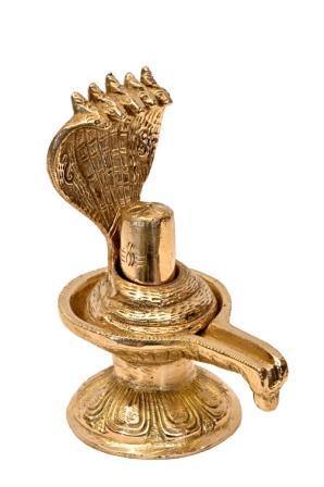 Brass Shivalinga (H 6.5 Inches, Weight 1 Kg)