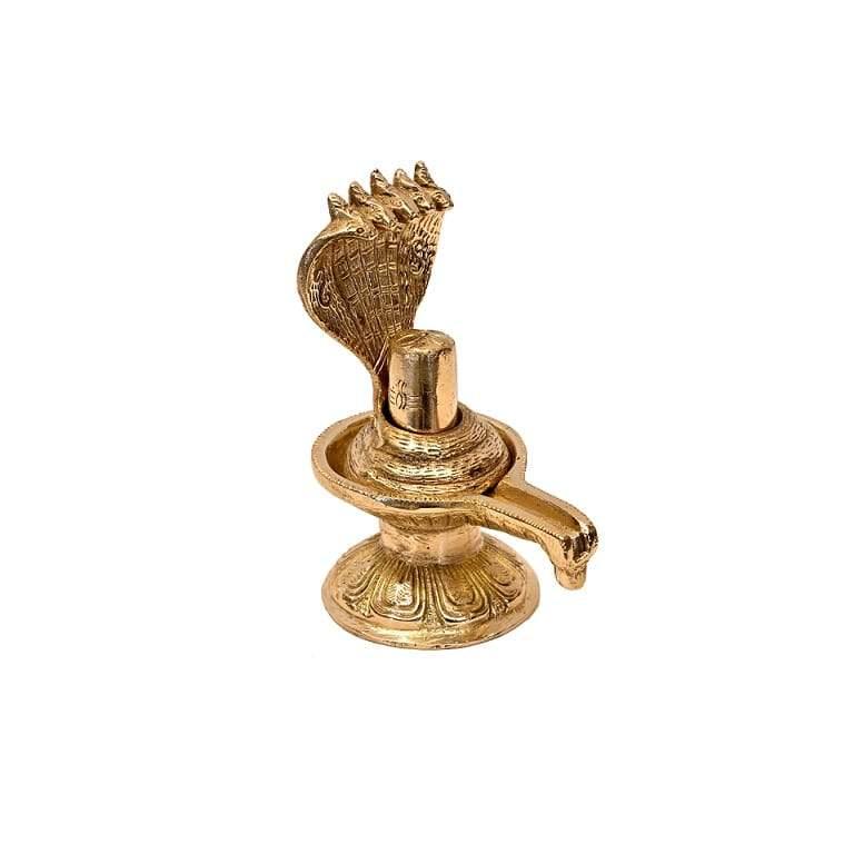 Brass Shivalinga (H 6.5 Inches, Weight 1 Kg)