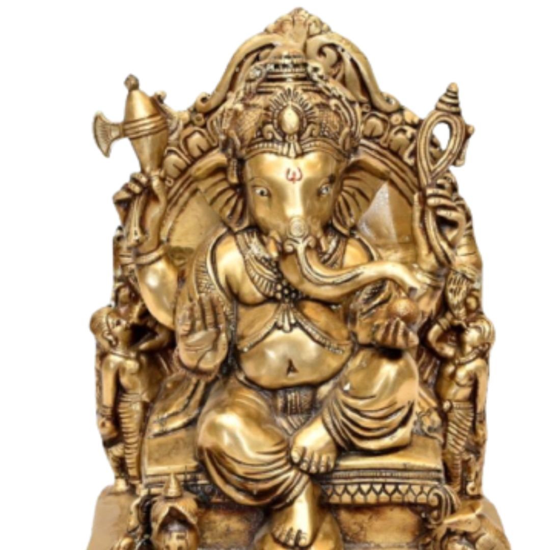 Brass Siddhidata Ganesha (H 14 Inches, Weight 13 Kg)