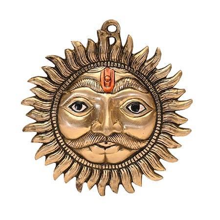 Brass Solar God (H 8 Inches, Weight 1 Kg)