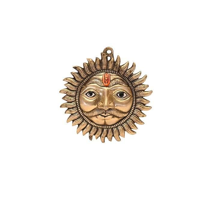 Brass Solar God (H 8 Inches, Weight 1 Kg)