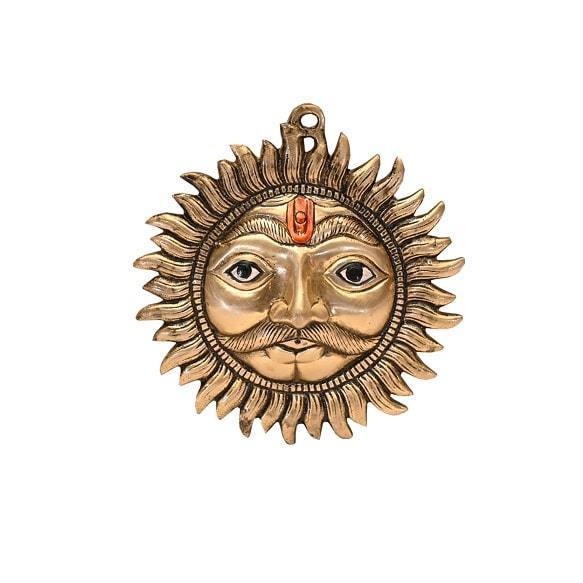 Brass Solar God (H 8 Inches, Weight 1 Kg)