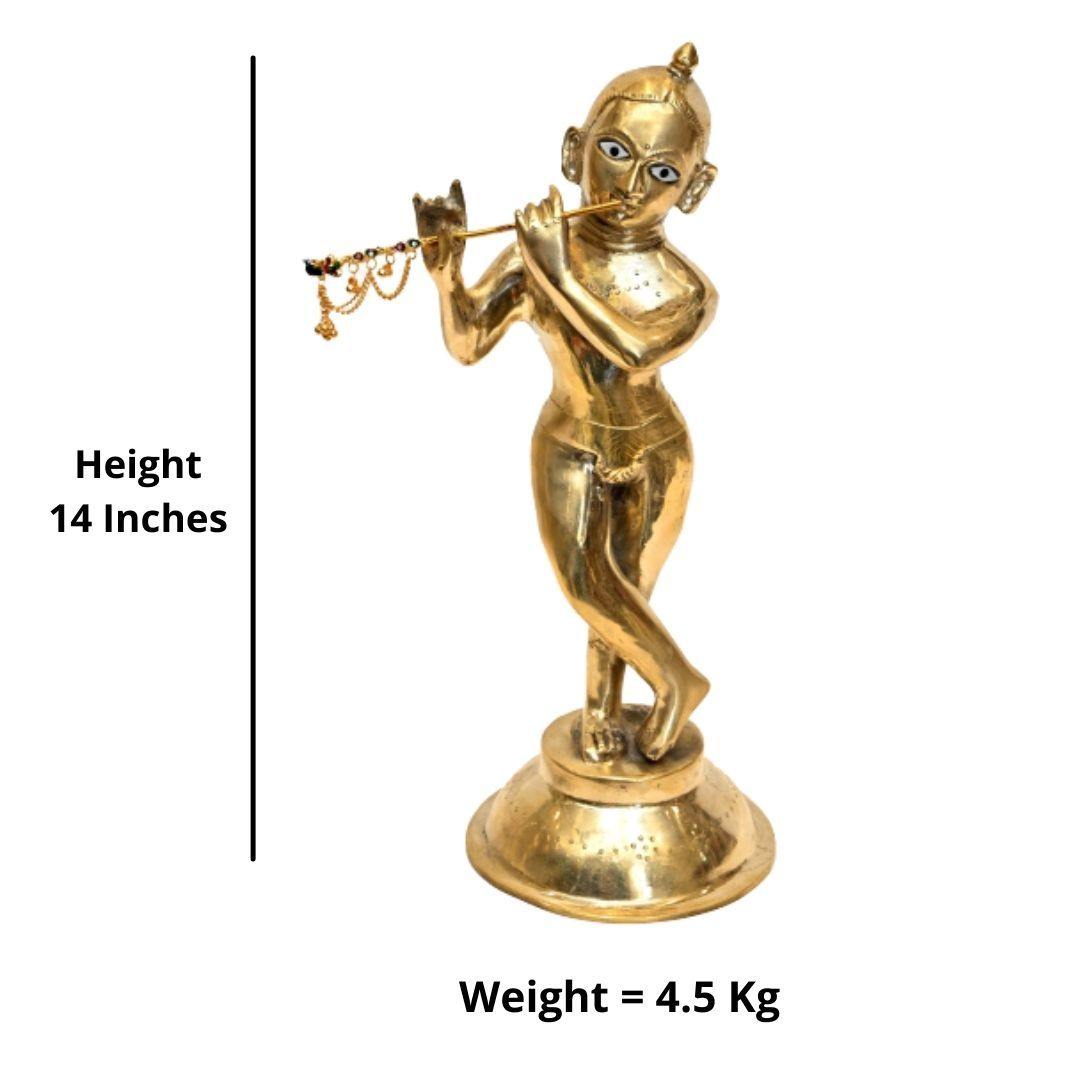 Brass Thakur Ji (H 14 Inches, Weight 4.5 Kg)