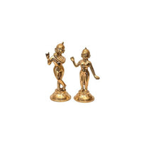 Thumbnail for Brass Thakur Ji Radha Rani (H 12 & 14 Inches, Total Weight 9.2 Kg)