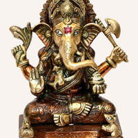 Thumbnail for Brass Varadata Vinayaka (H 10.5 Inches, Weight 4 Kg)