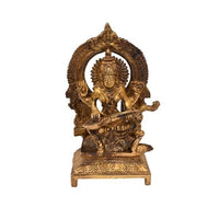 Thumbnail for Brass Veenavadini Maa Saraswati (H 8 Inches, Weight 1 Kg)