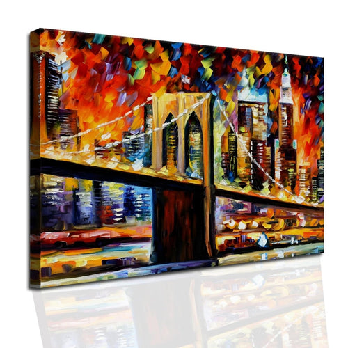 Brooklyn Bridge in Dreams Canvas Wall Art (48 x 30 Inches)