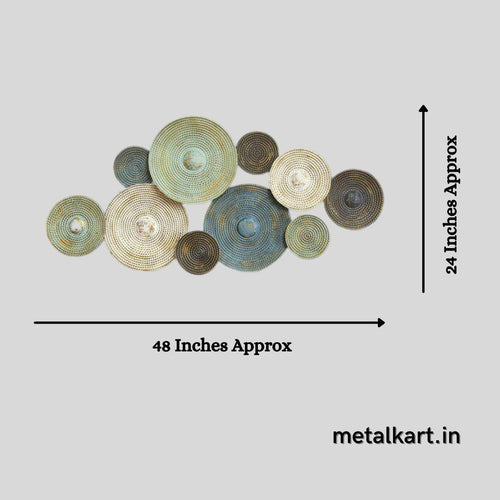 Bumper Sale 10 simple Metallic self design circular plates (48 x 24 Inches)