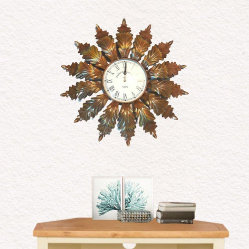 Bumper Sale Designer metallic Premium Flower Clock ( 8 x 24 Inches)