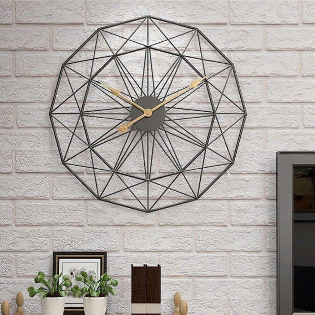 Bumper Sale Designer Metallic Star Clock ( Dia 24 inches)