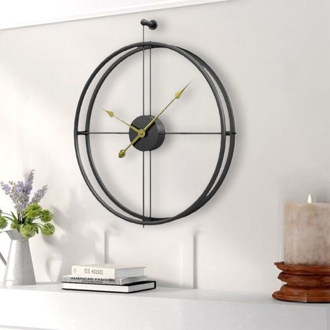 Bumper Sale Designer metallic Time Wheel Wall Clock (Dia 24 Inches)