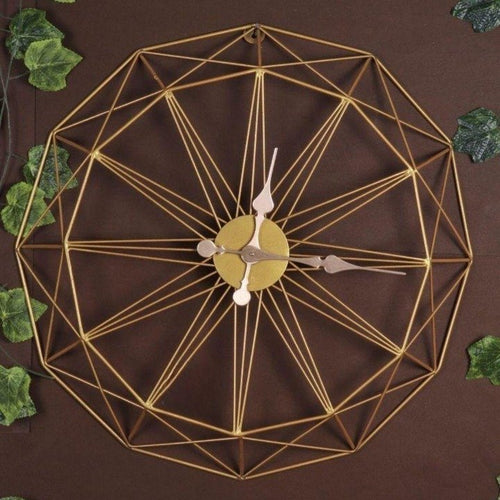 Bumper Sale Geometrical design metallic wall clock (Dia 24 Inches)