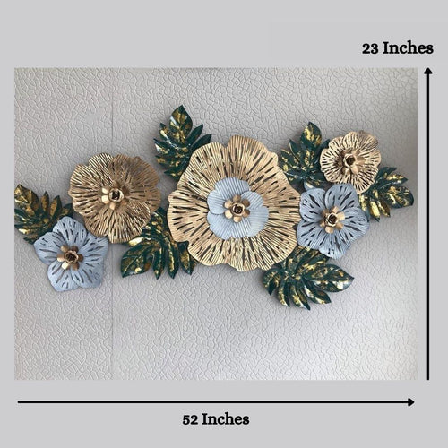 Bumper Sale Jewel Toned Flowers wall Art (52 x 23 Inches)