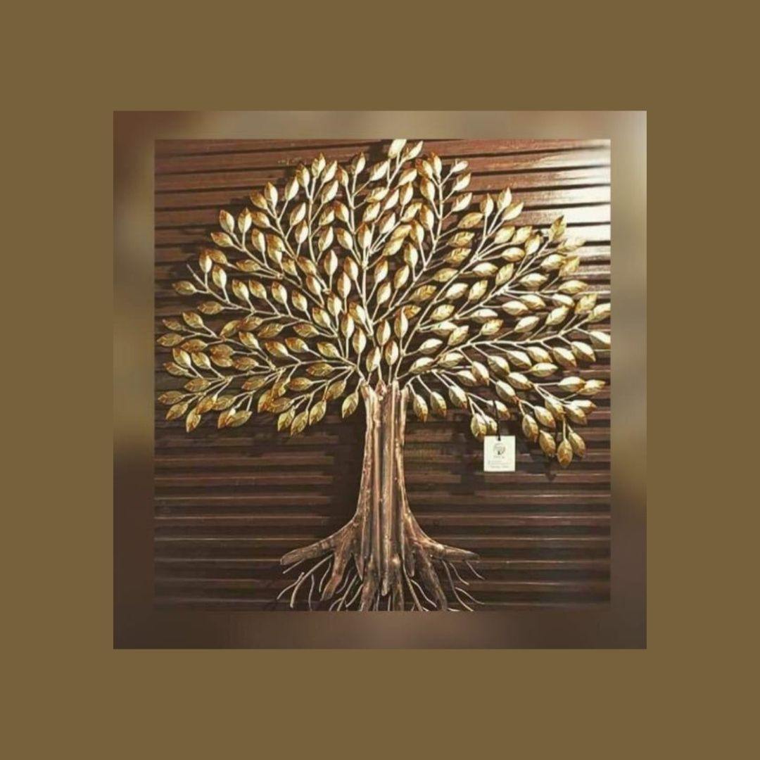 Bumper Sale Metalkart golden leaf wall tree (40 x 40 Inch)
