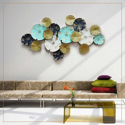 Bumper Sale Metalkart multicolor 17 Plates Abstract wall art (50 x 27 Inches)