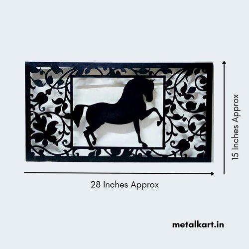 Bumper Sale Metallic Aristrocatic Horse wall design (28 x 15 Inches)
