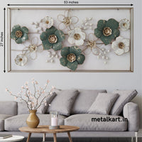 Thumbnail for Bumper Sale Metallic floral frame wall art (53 x 27 Inches)