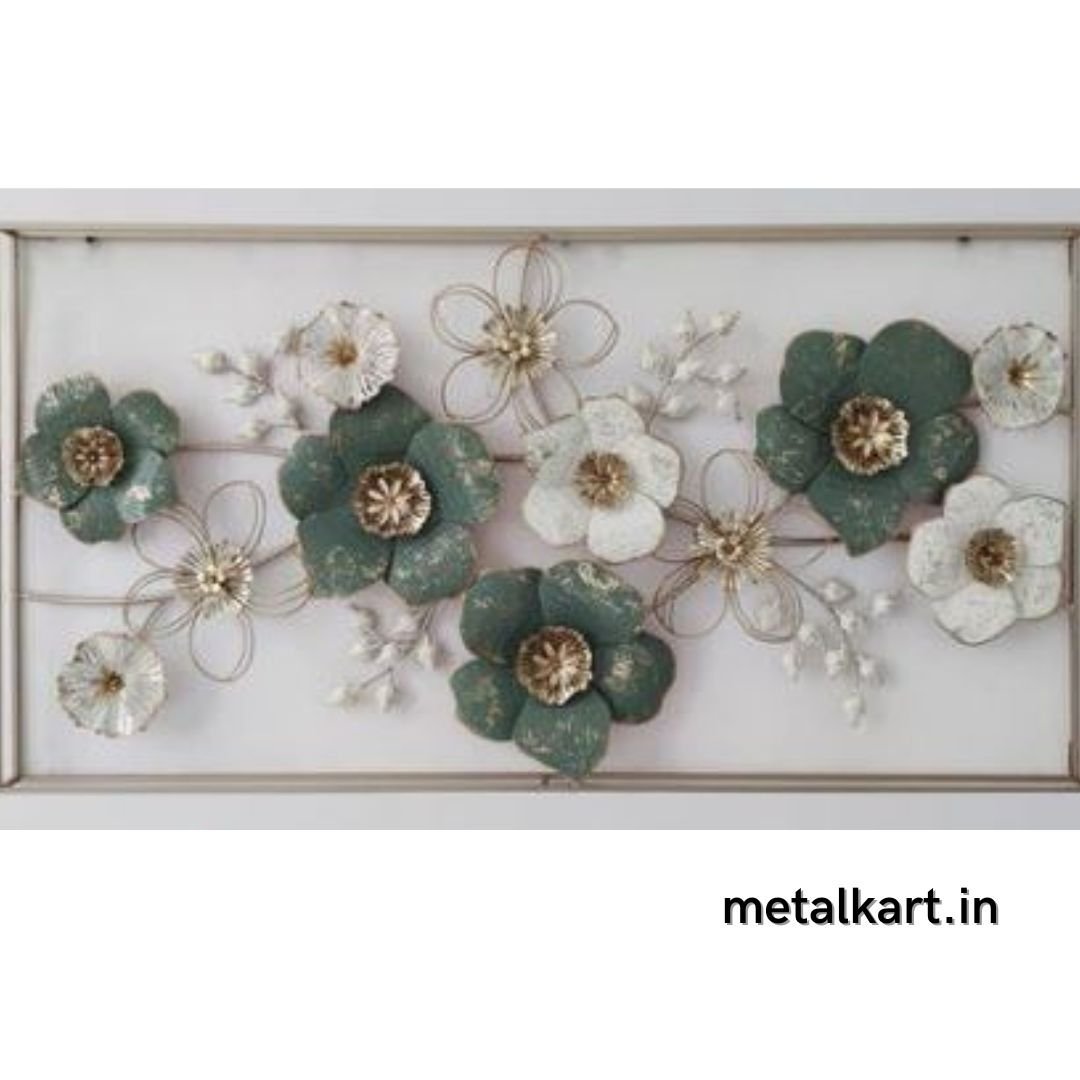 Bumper Sale Metallic floral frame wall art (53 x 27 Inches)