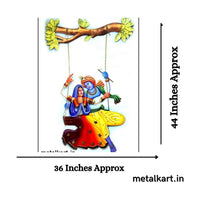 Thumbnail for Bumper Sale Metallic Virat Radha Krishna Jhoola (44 x 36 Inches)