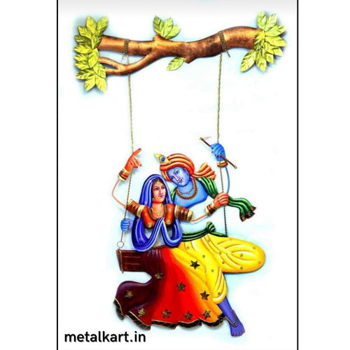 Bumper Sale Metallic Virat Radha Krishna Jhoola (44 x 36 Inches)