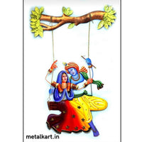 Thumbnail for Bumper Sale Metallic Virat Radha Krishna Jhoola (44 x 36 Inches)